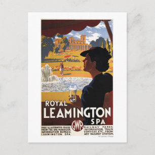 Royal Spa, Vrouw Drink het Poster van de waterkeri Briefkaart