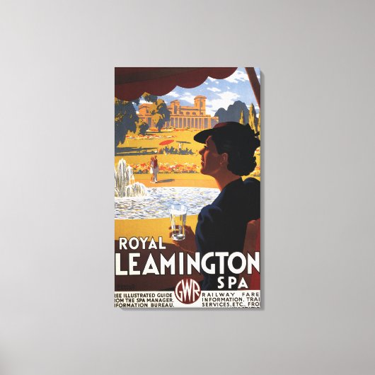 Royal Spa, Vrouw Drink het Poster van de waterkeri Canvas Afdruk (Voorkant)