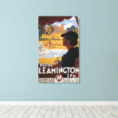 Royal Spa, Vrouw Drink het Poster van de waterkeri Canvas Afdruk (Insitu (Houten vloer))