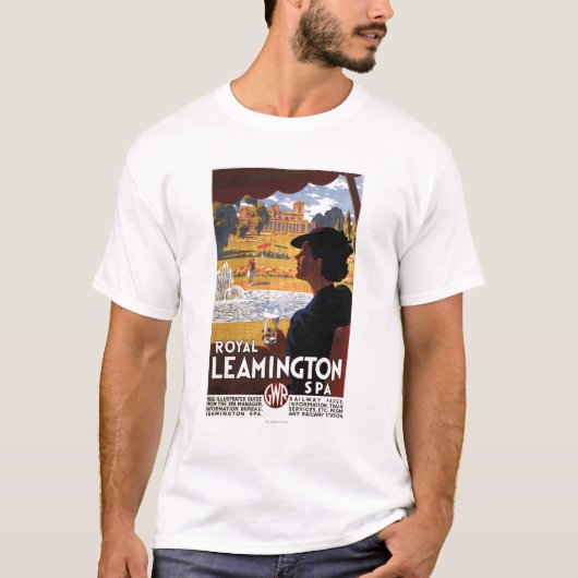 Royal Spa, Vrouw Drink het Poster van de waterkeri T-shirt (Voorkant)