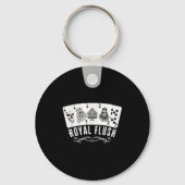 Royal Spade Flush Skeleton King Queen Spades Ker G Sleutelhanger (Voorkant)
