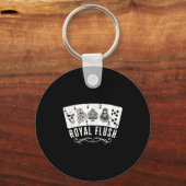 Royal Spade Flush Skeleton King Queen Spades Ker G Sleutelhanger (Voorkant)