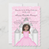 Royal Sparkle Princess Birthday Party Invitation Kaart (Voorkant)
