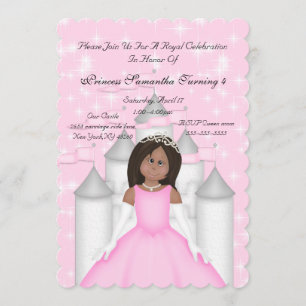 Royal Sparkle Princess Birthday Party Invitation Kaart