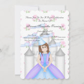 Royal Sparkle Princess Birthday Party Invitation Kaart (Voorkant)