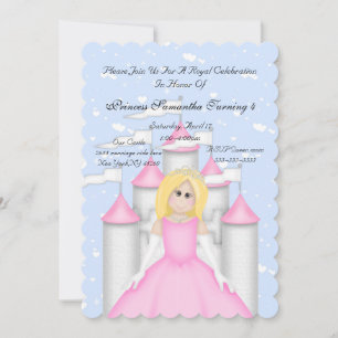 Royal Sparkle Princess Birthday Party Invitation Kaart