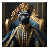Royal Sphynx Kat Portret Foto Print Art Foto Afdruk (Voorkant)