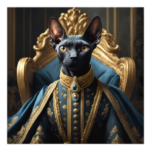 Royal Sphynx Kat Portret Foto Print Art Foto Afdruk