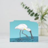 Royal Spoonbill NZ vogel Briefkaart (Staand voorkant)