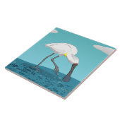 Royal Spoonbill NZ vogel Tegeltje (Zijkant)