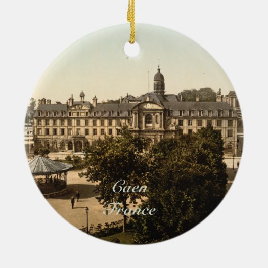 Royal Square, Caen, Basse-Normandie, Frankrijk Keramisch Ornament (Achterkant)