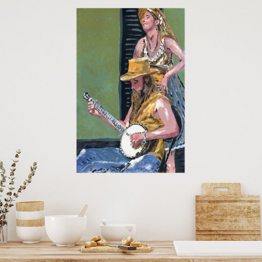 Royal St. Banjo Player Poster (Keuken)