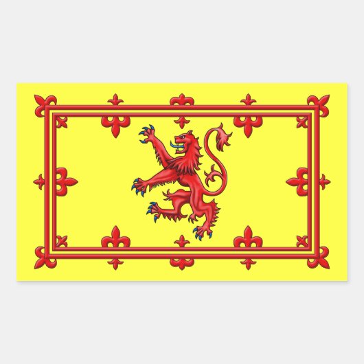 Royal Standard of Scotland Rechthoekige Sticker (Voorkant)