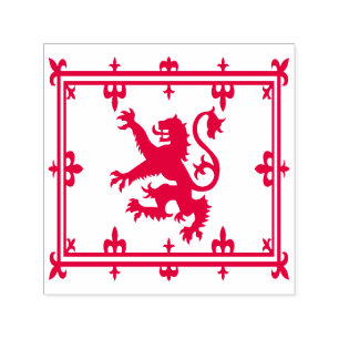 Royal Standard of Scotland Red Lion Scottish Flag Zelfinktende Stempel