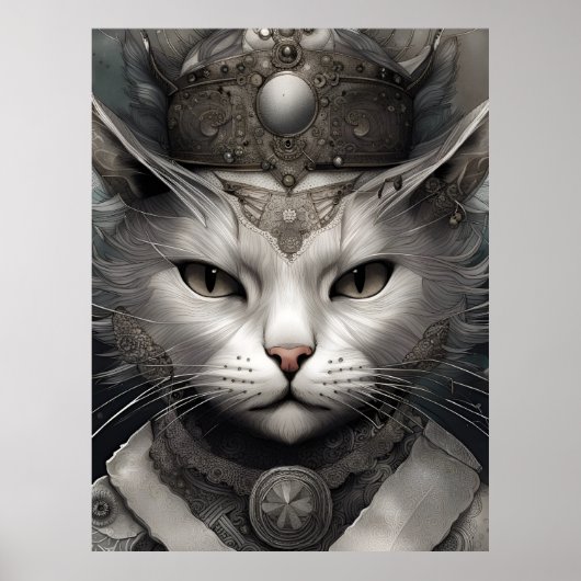 Royal Steampunk Cat Poster (Voorkant)