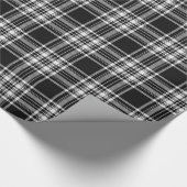 Royal Stewart Black en White Tartan Cadeaupapier (Hoek)