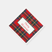 Royal Stewart Christmas MERRY XMAS Plaid Krans Servet (Hoek)