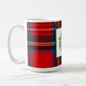 Royal Stewart Christmas Plaid MONOGRAM Koffiemok (Links)