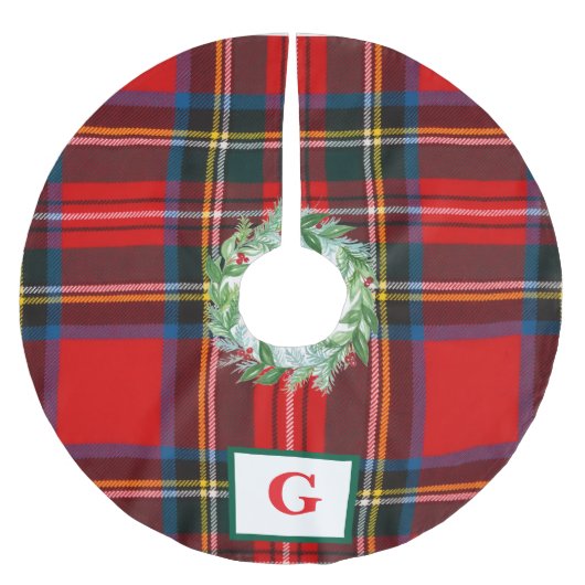 Royal Stewart Christmas Plaid PERSONALISEREN Kerstboom Rok (Voorkant)