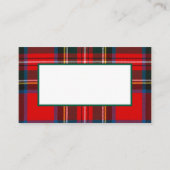 Royal Stewart Christmas Plaid Plaatskaartje (Voorkant)