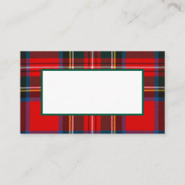 Royal Stewart Christmas Plaid Plaatskaartje
