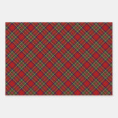 Royal Stewart Clan familie Tartan Pset Pattern Inpakpapier Vel (Voorkant 2)