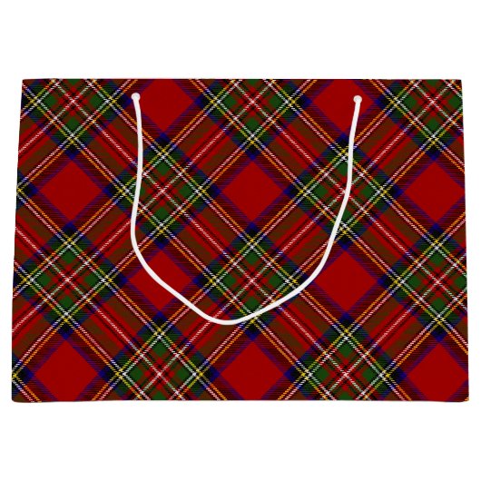 Royal Stewart Clan familie Tartan Pset Pattern Wra Groot Cadeauzakje (Voorkant)
