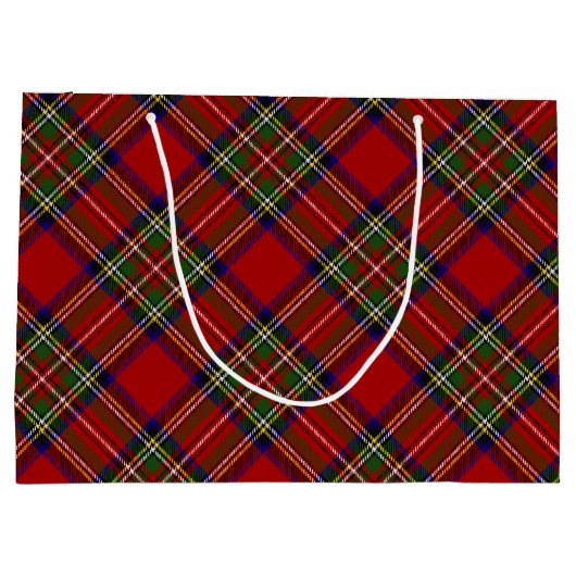 Royal Stewart Clan familie Tartan Pset Pattern Wra Groot Cadeauzakje (Achterkant)
