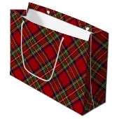 Royal Stewart Clan familie Tartan Pset Pattern Wra Groot Cadeauzakje (Voorkant Gekanteld)