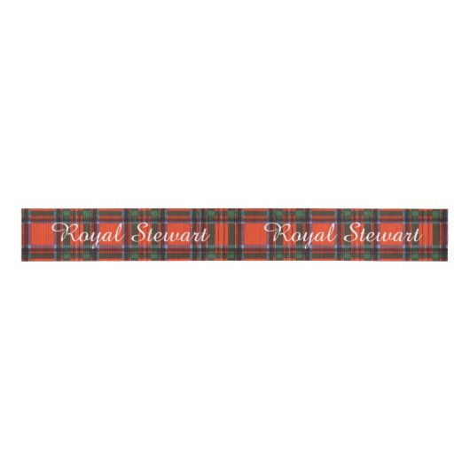 Royal Stewart clan Pset Scottish tartan Grosgrain Lint (Voorkant)