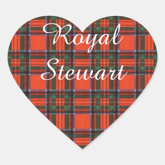 Royal Stewart clan Pset Scottish tartan Hart Sticker (Voorkant)