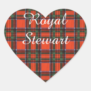 Royal Stewart clan Pset Scottish tartan Hart Sticker