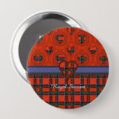 Royal Stewart clan Pset Scottish tartan Ronde Button 4,0 Cm (Voorkant /achterkant)