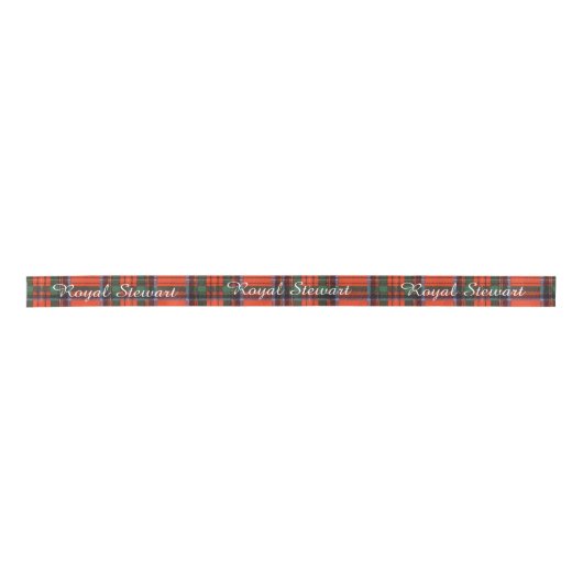 Royal Stewart clan Pset Scottish tartan Satijnen Lint (Voorkant)