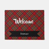 Royal Stewart Clan Scottish Tartan Pset Pattern Deurmat (Voorkant)