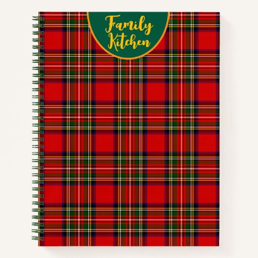 Royal Stewart Clan Tartan Plaid gepersonaliseerd Notitieboek (Voorkant)