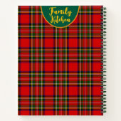 Royal Stewart Clan Tartan Plaid gepersonaliseerd Notitieboek (Achterkant)