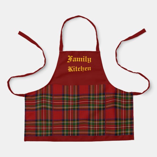 Royal Stewart Clan Tartan Plaid Personaliseren Schort (Voorkant)