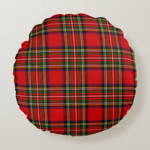 Royal Stewart Clan Tartan Plaid Rond Kussen