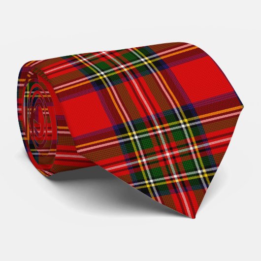 Royal Stewart Clan Tartan Plaid  Stropdas (Opgerold)