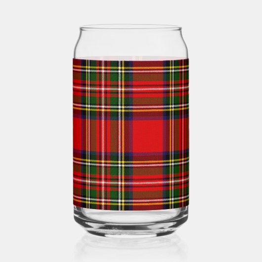 Royal Stewart Clan Tartan Pset Blikvorm Glas (Voorkant)