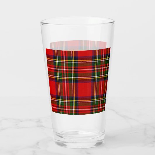 Royal Stewart Clan Tartan Pset Glas (Achterkant)