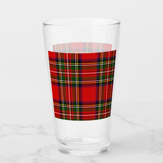 Royal Stewart Clan Tartan Pset Glas (Voorkant)