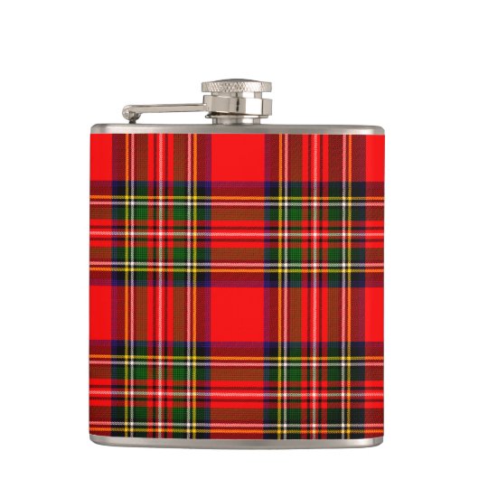 Royal Stewart Clan Tartan Pset Heupfles (Voorkant)