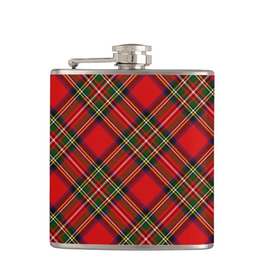 Royal Stewart Clan Tartan Pset Heupfles (Voorkant)