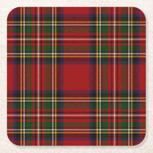 Royal Stewart Clan Tartan Pset Kartonnen Onderzetters
