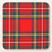Royal Stewart Clan Tartan Pset Kartonnen Onderzetters (Voorkant)