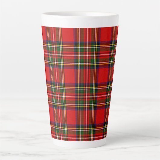 Royal Stewart Clan Tartan Pset Latte Mok (Voorkant)