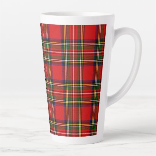 Royal Stewart Clan Tartan Pset Latte Mok (Rechts)
