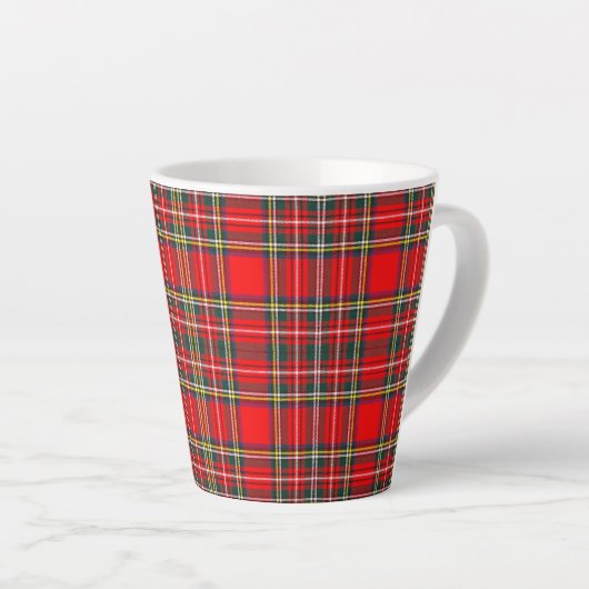 Royal Stewart Clan Tartan Pset Latte Mok (Rechterhoek)